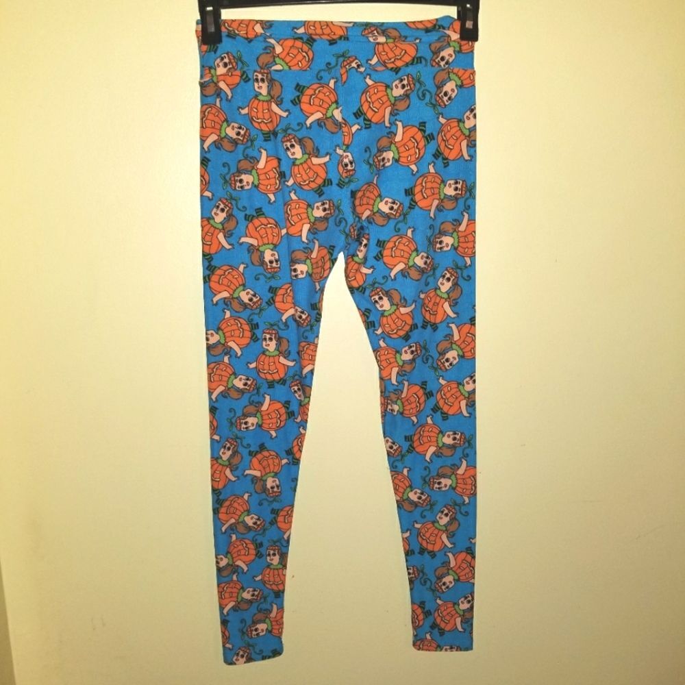 Halloween Retro Jack-o'-Lantern Leggings One Size